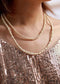 Boho Necklace, Turquoises 2 Layers Chokers Necklace